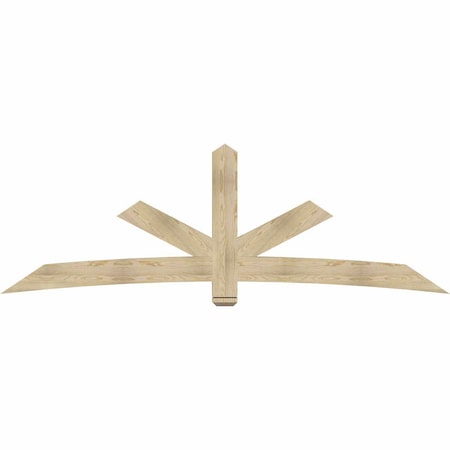 Ekena Millwork Alberta Rough Sawn Timber Gable Bracket, Douglas Fir, 108"W x 36"H x 4"D x 6"F, 8/12 Pitch GBW108X36X0406ALB00RDF